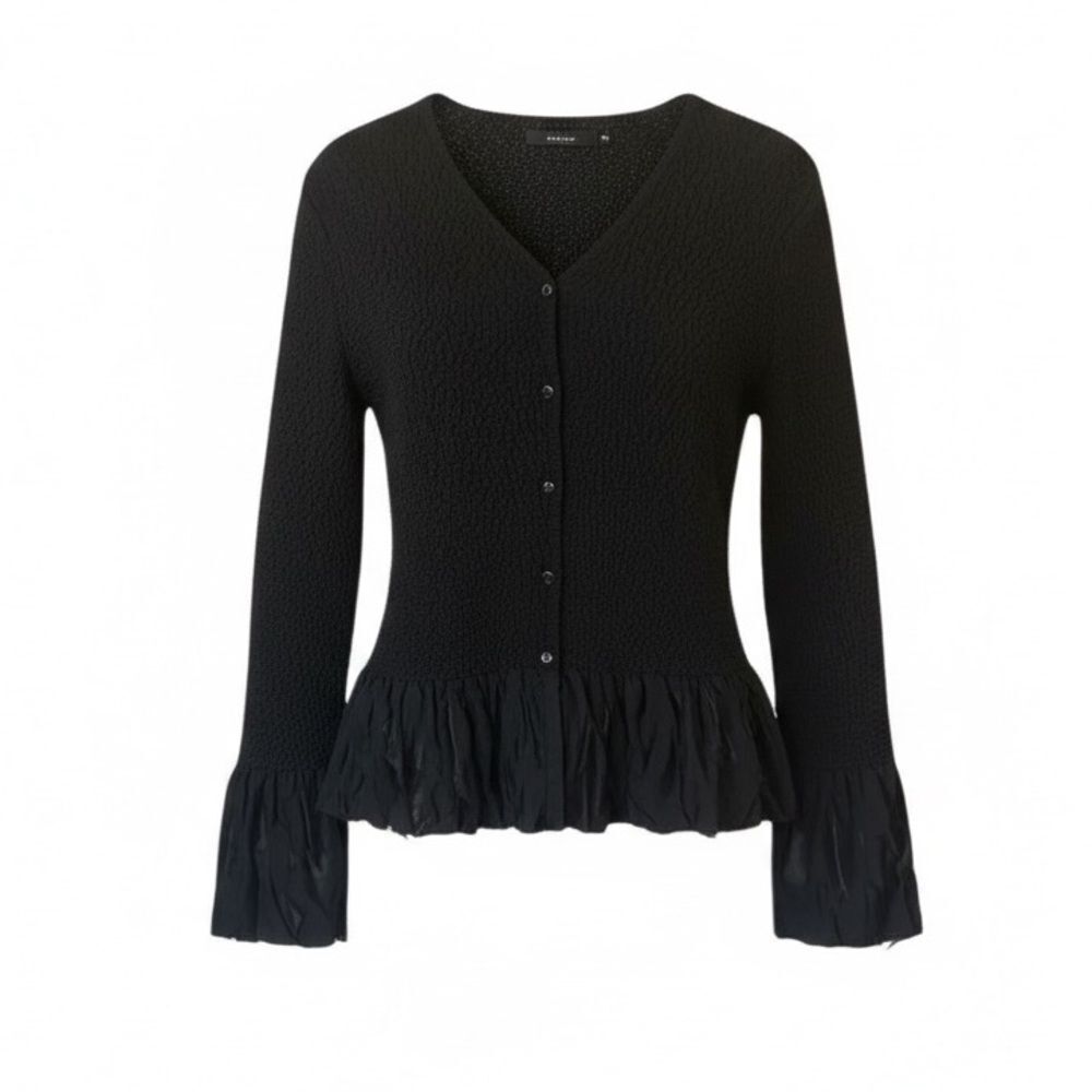 Lightweight Stretch Fringed Hem Button Down Shirt